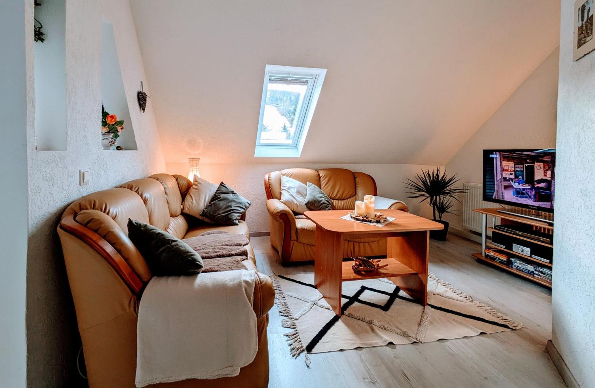Waldblickwohnung Mit Schoener Terrasse Und Kamin Sebnitz Extérieur photo